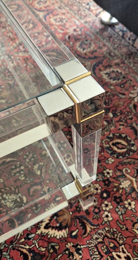 Image 1 of Couchtisch aus Acrylglas/Plexiglas und Glas, Regency-Stil der 1970er Jahre