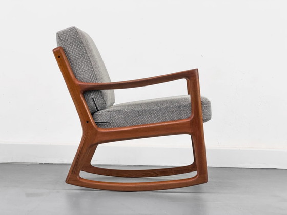 Senator Rocking Chair in Teak by Ole Wanscher for Cado, 1974, Wool, Mid Century Modern (photo 17 of 31)