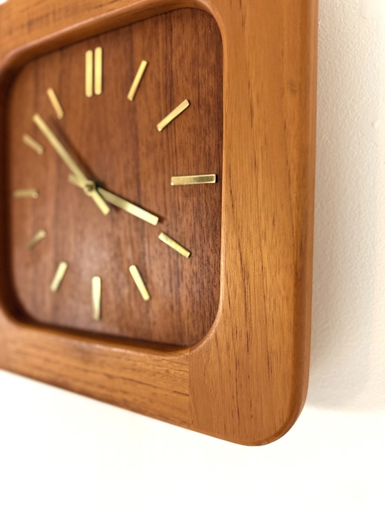 Image 1 of Vintage teakhouten wandklok, Westminster clocks ‘70