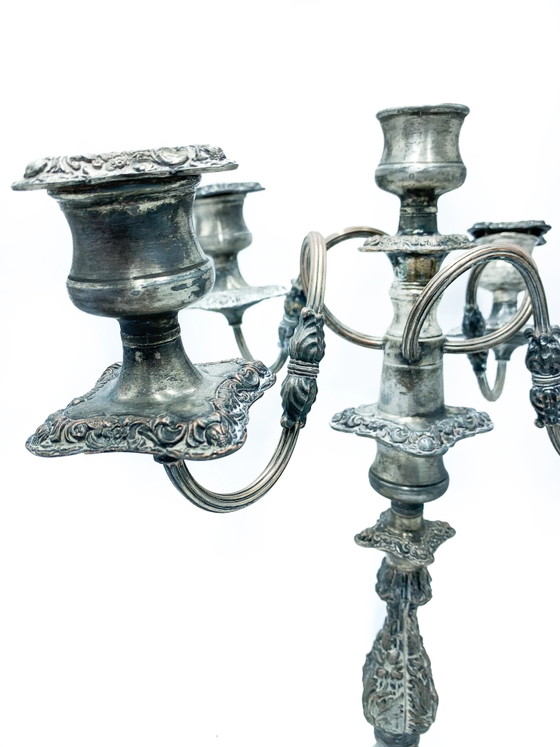 Pair of 1950s Metal Candelabras, Decorative Objects (photo 2 of 5)