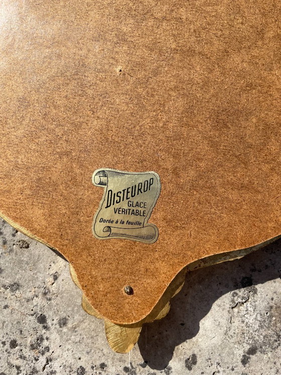 Image 1 of Miroir rocaille doré en bois – style Louis XV – esprit appartement parisien