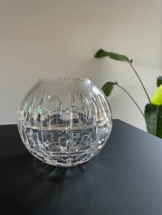 Image 1 of Cut crystal sphere vase