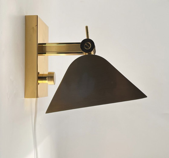 Vintage Postmodern Wall Light 1980s – Gold – Dimmable – 180° Rotatable – Metal (photo 2 of 22)