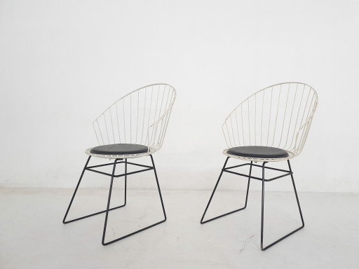 D. Dekker per le sedie in filo metallico in stile Tomado, Paesi Bassi, anni '50