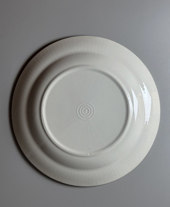 Image 1 of Servizio da tavola Boch Frères composto da 6 piatti in maiolica e un piatto da portata – Motivo "Cipolla Blu" (Zwiebelmuster), B