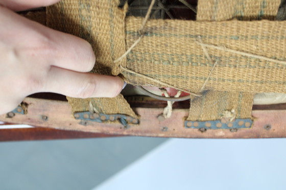 Image 1 of Beukenhouten bank en stoel