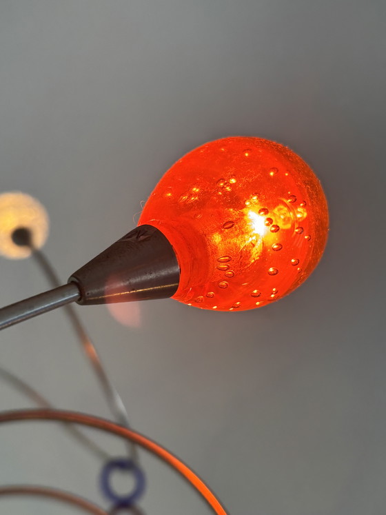 Image 1 of Harco Loor pendant lamp 12 light points “strawberry” Dutch design