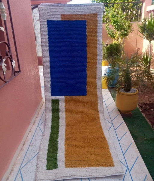 Handgemaakt traditioneel vloerkleed van zuivere wol, afmeting 75/300 cm – Alberto Bazzani, vloerkleden en tapijten, Wool