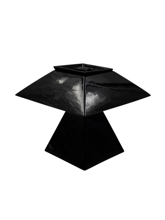 Image 1 of Lampada da tavolo in ceramica nera Space Age, Italia, anni '70