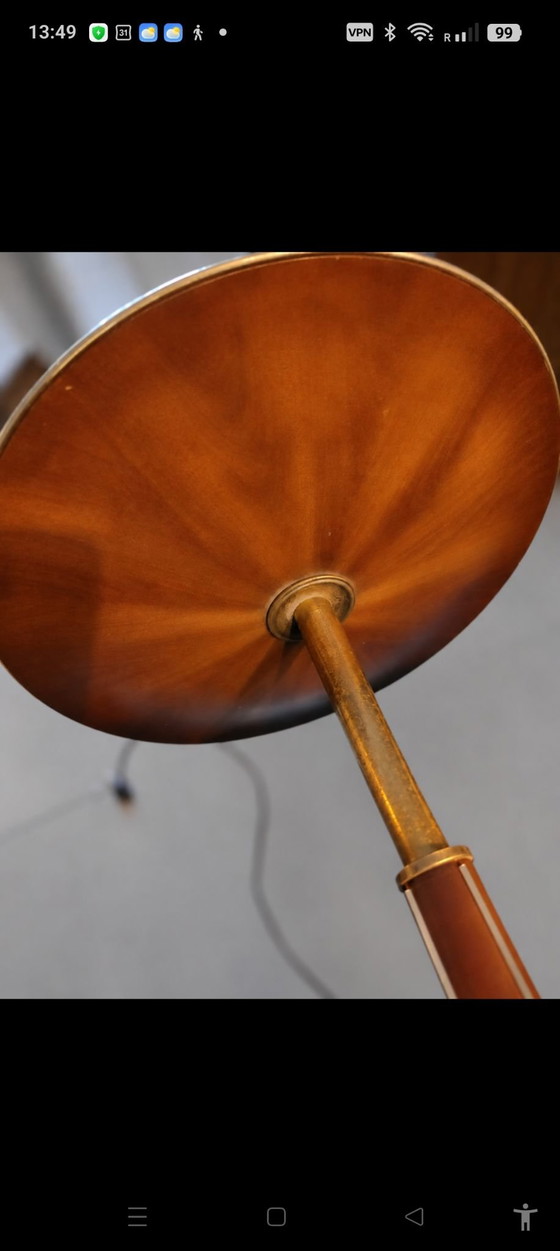 Studio Wohnraumleuchten, Hollywood Regency., Stehleuchten, Messing, Holz, Braun (Foto 7 von 15)