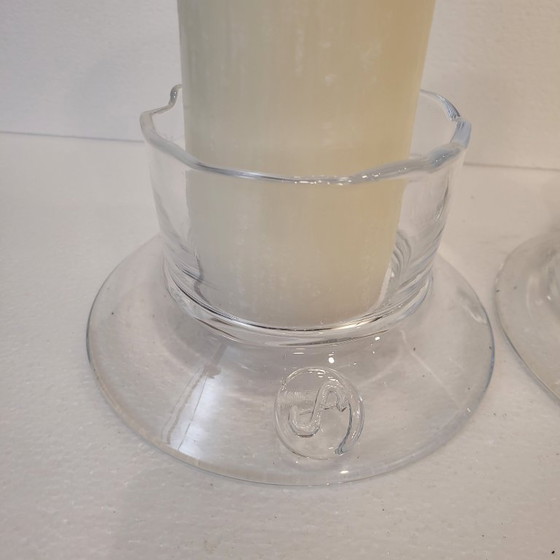 Image 1 of Coppia di candelieri in cristallo, Sempre, anni 2000 - Belgio