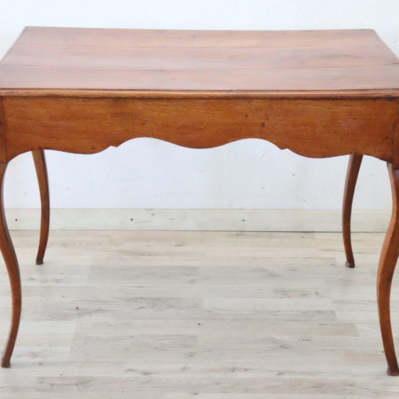 Image 1 of Antique Desk in Walnut and Cherry Wood, Italy 18th Century