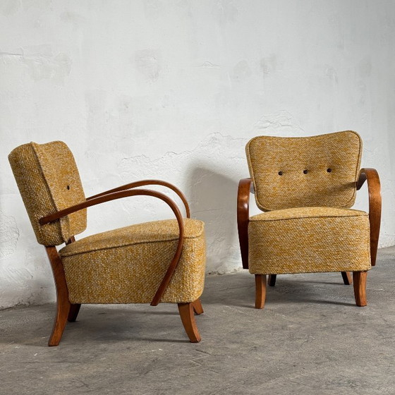 Image 1 of Poltrona Jindřich Halabala H-237 Art Déco per UP Závody, anni '30 - Completamente rinnovata