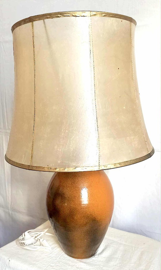 Image 1 of Lampada in terracotta e ceramica anni '70, altezza 69 cm