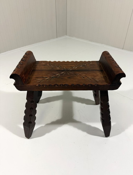 Spanish rustic stool 1960s, Wood, Brown (photo 3 of 11)