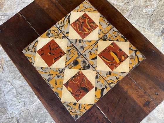 Image 1 of Set di 6 piastrelle francesi d'epoca, anni '30-'40 circa