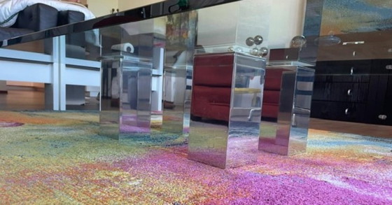 Prachtige Salon Tafel – Wiljan van Beek, Salontafels, Aluminium, Glass (photo 10 of 12)