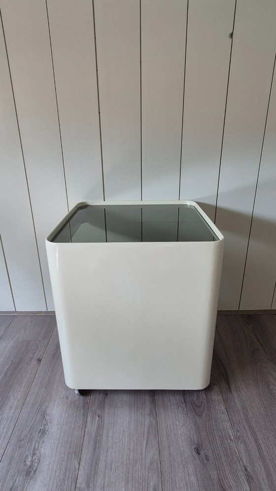 Stijlvolle Jaren '70 Space Age Bijzettafel – Wood, Plastic (photo 9 of 15)