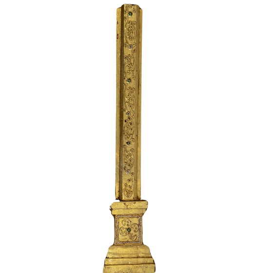Conjunto monumental de fachada de templo birmano (5 piezas, aprox. 200 cm alto) – Estilo Mandalay (circa (photo 4 of 11)