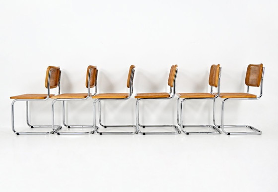 Image 1 of Dining Chairs Style B32 by Marcel Breuer, Set of 6