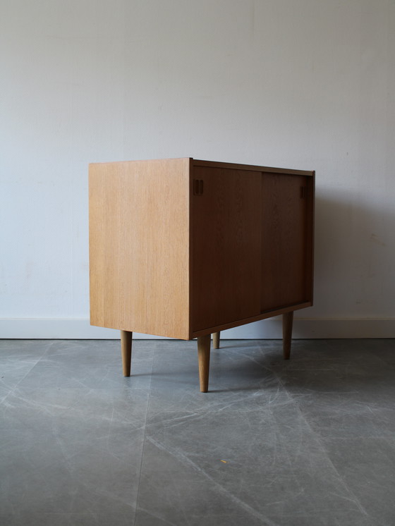 Image 1 of Vintage Danish sliding door wardrobe in teak