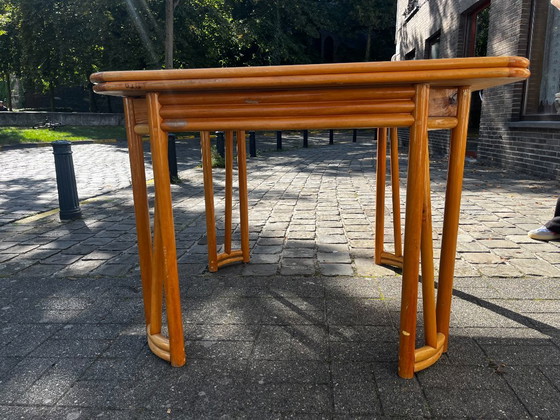 Roberti Rattan Bamboo Wooden Table, Vintage 1960s – Dining tables (photo 5 of 11)