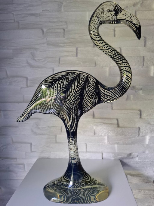Grand format signé Flamingo par Abraham Palatnikl, années 1970