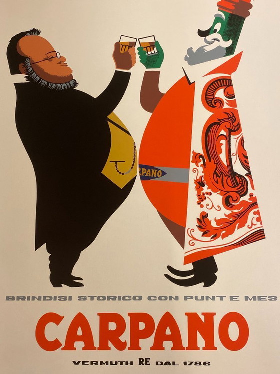 Image 1 of  Armando Testa, ca. Jaren 60 - CARPANO (Brindisi con Cavour) - Originele vintage poster