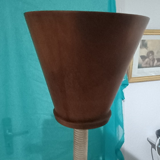 Image 1 of Lámpara de techo de diseño original de teca Temde de mediados de siglo