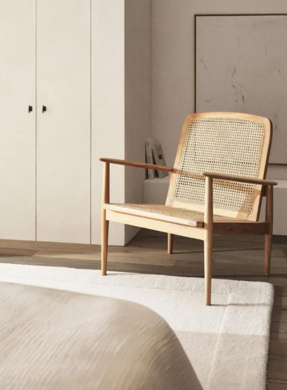 Image 1 of 2x Teak- und Rattan-Sessel von Zara Home