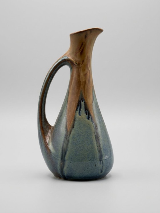 Image 1 of Denbac likeurset van geglazuurd aardewerk, gesigneerd – Frankrijk, jaren 1950-1960