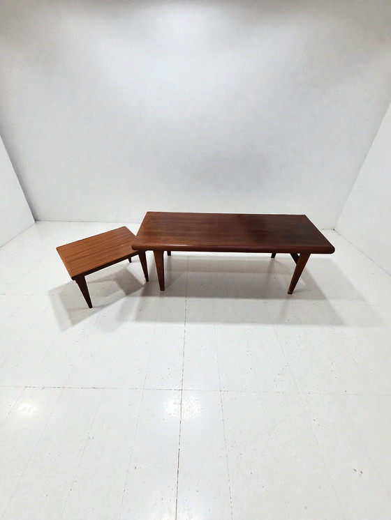 Image 1 of Mid Century Teak Couchtisch Sofatisch Tisch Johannes Andersen Trioh 1960er Jahre