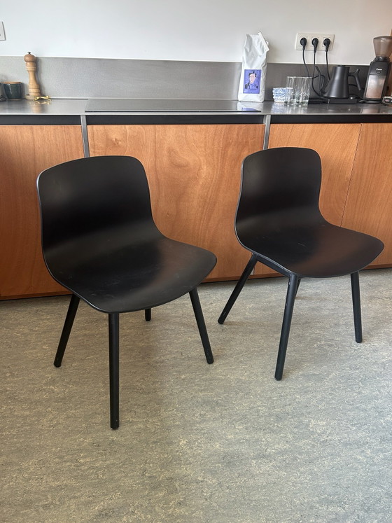 2x sedie Hay About a Chair 12 (AAC12) in nero – Sedie da pranzo, Plastica, Legno (photo 4 of 5)