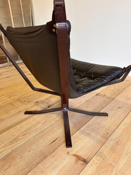 Fauteuil Falcon de Sigurd Ressel, 1970 – Vatne Møbler, Leather, Metal (photo 7 of 7)