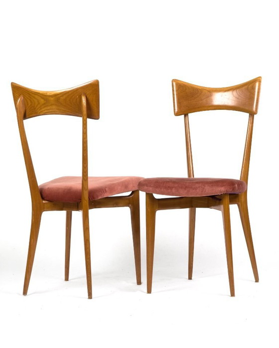 Image 1 of Ensemble de 6 chaises de salle à manger vintage d'Ico Parisi pour Ariberto Colombo, Cantù
