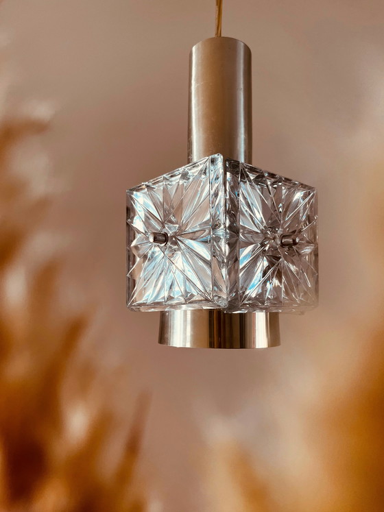 Image 1 of Sixties Eberbach kristallen DDR lampen