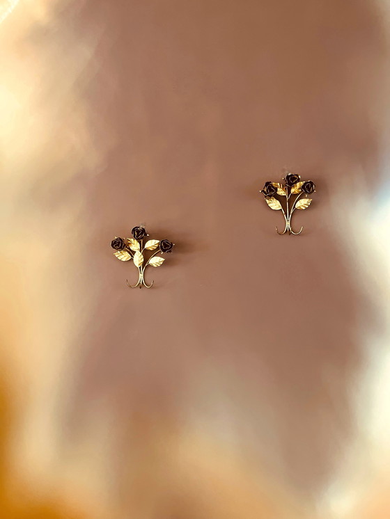 Image 1 of Set di ganci in oro rosa fiorentino italiano