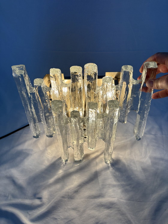 Vintage J.T. Kalmar Wall Lamp Ice Glass 1960s/1970s – J.T. Kalmar Franken, Wall lights (photo 8 of 10)