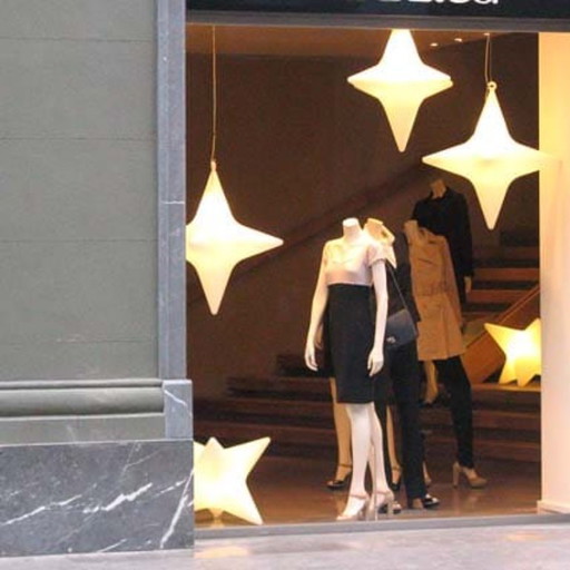 2x Slide Studio Design Italy Sirio Lampen, weiße Sternform