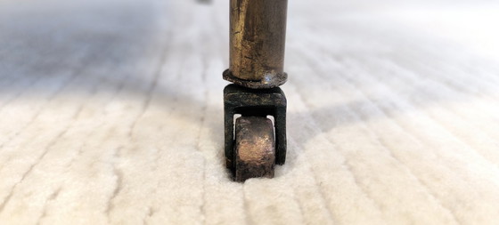 Image 1 of 😍✨Prächtiger Barwagen von Maison Jansen – Messing, Bronze und Blattgoldleder – Um 1950✨😍