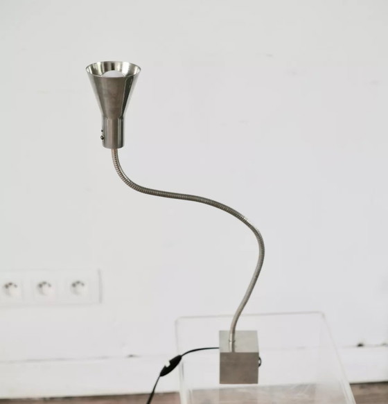 Image 1 of Stalen lamp uit de jaren 70