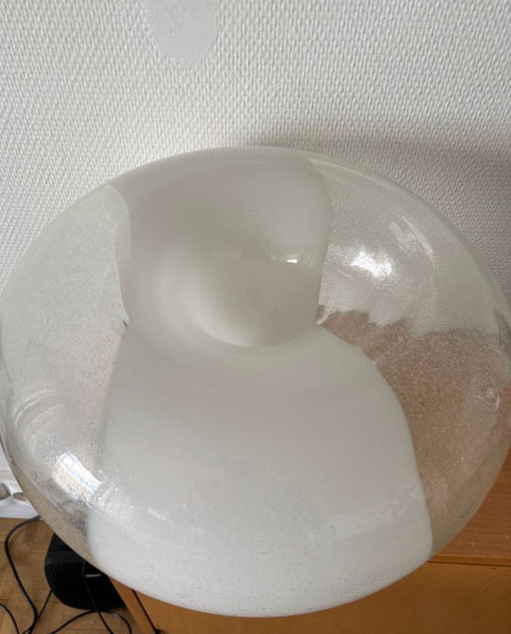 Image 1 of Mazzega Murano Lampe Pulginiso Glas und Edelstahl 1971