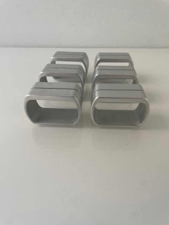 Image 1 of IKEA SPALT set van 6 aluminium servetringen / naamkaarthouders