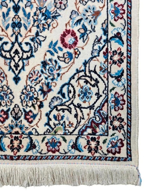 Image 1 of Hand-knotted Persian wool Nain rug runner Fine 60x193cm