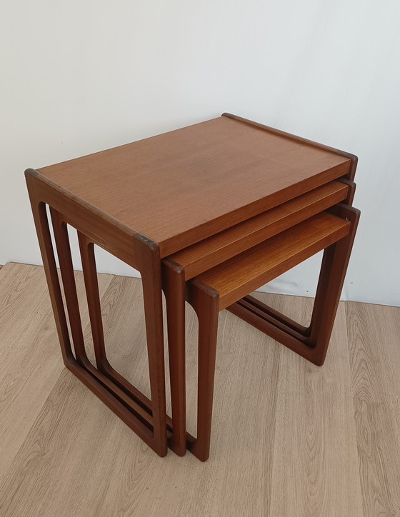 Image 1 of Opal Set Of Three Nest Tables In Walnut