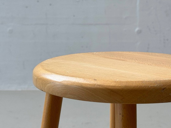 Sgabello da Bar Vintage in Legno Massiccio – Forma Semplice Mid-Century – Sgabelli (photo 5 of 11)
