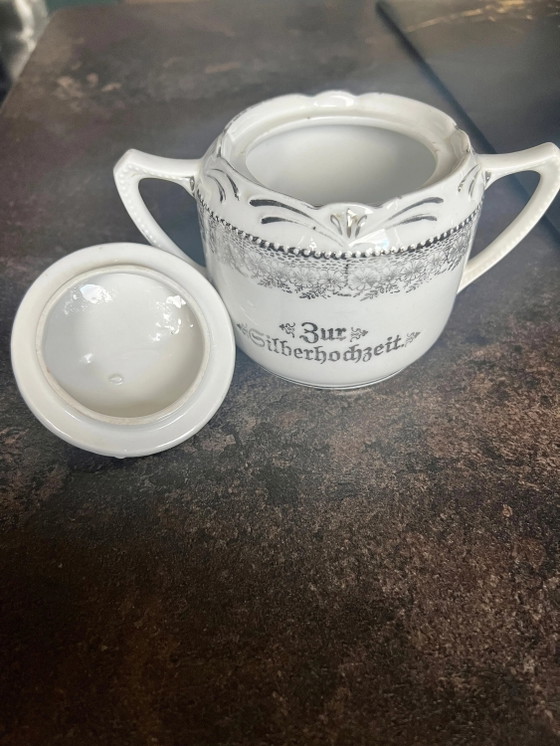 Vintage Porcelain Box for Silver Wedding Anniversary 1920s – Decorative Objects (photo 7 of 9)