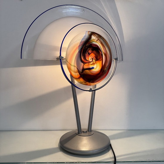 Sunset Murano Glass Table Lamp, Vintage Design, 1980s – vetri murano, Metal (photo 5 of 10)
