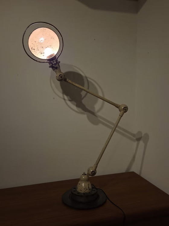 Jean-Louis Domecq, Lampada Jieldé industriale beige, Anni '50, Jielde, Lampade da tavolo, Metallo (foto 5 di 23)