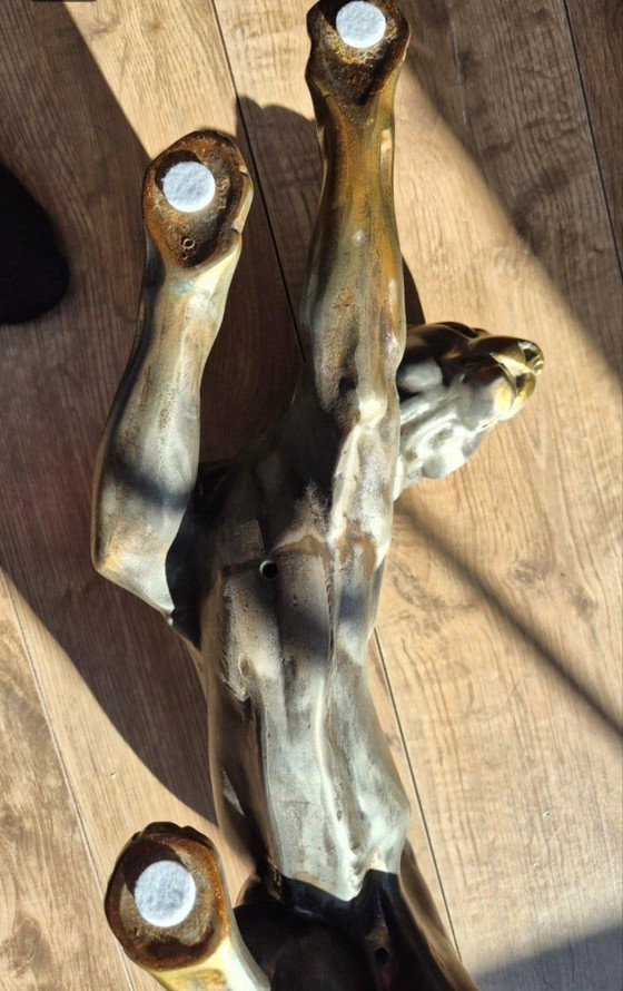Art Deco panter sculptuur – Decoratieve objecten, Metaal (photo 24 of 24)